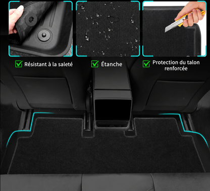 Tapis TPE sur-mesure Tesla Model Y Juniper 2025 — Sol & Coffre | CarFit