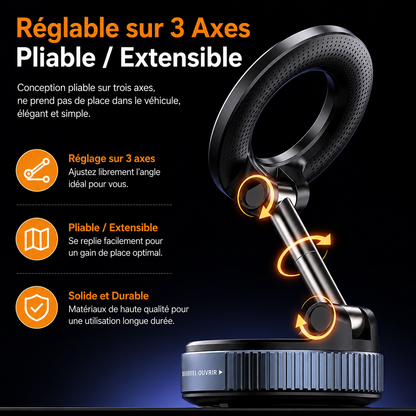 Support Téléphone Magnétique 360° Ultra Stable | CARFIT