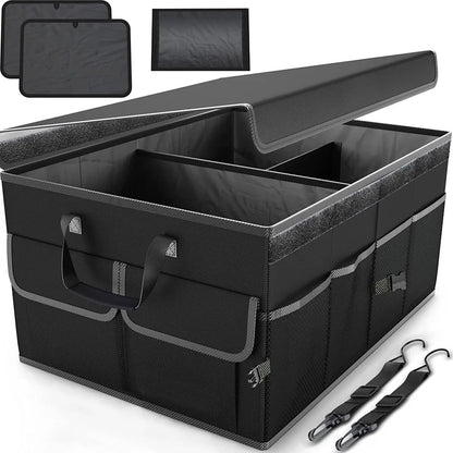 Best Selling High Quality Portable Folding Car Storage Box Auto Car Trunk Organizer with Non-Slip Bottom Foldable Cover