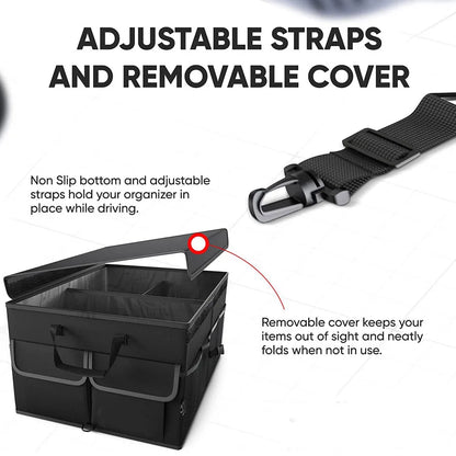Best Selling High Quality Portable Folding Car Storage Box Auto Car Trunk Organizer with Non-Slip Bottom Foldable Cover