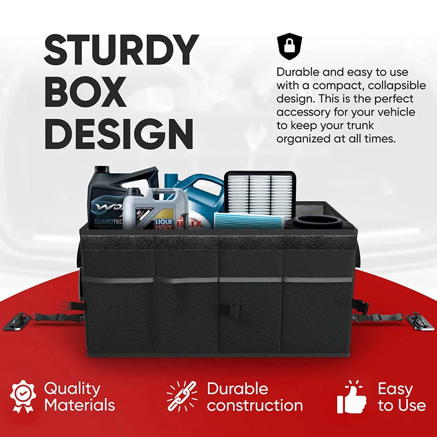 Best Selling High Quality Portable Folding Car Storage Box Auto Car Trunk Organizer with Non-Slip Bottom Foldable Cover