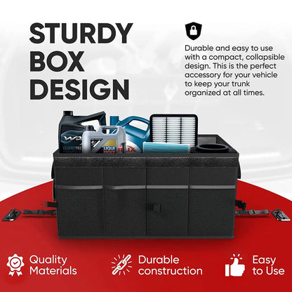 Best Selling High Quality Portable Folding Car Storage Box Auto Car Trunk Organizer with Non-Slip Bottom Foldable Cover