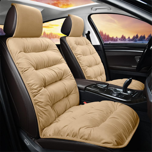 Coussin de siège en peluche de luxe – Housse avant épaisse, chaude et universelle