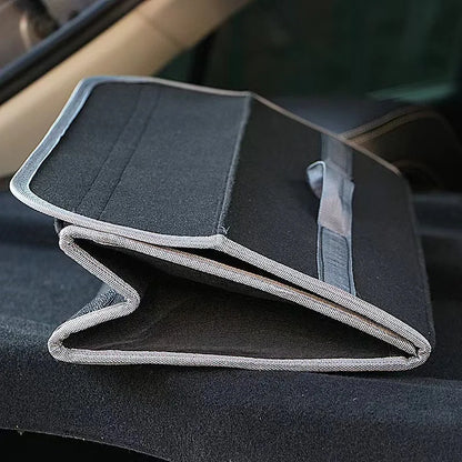 KKJOY Thickened Black Felt Car Trunk Storage Box Folding Debris Sorting Organizer for Vehicle Boot Space