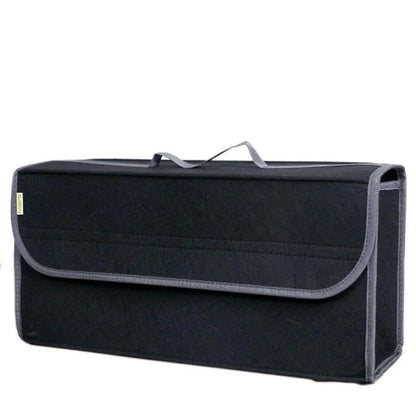 KKJOY Thickened Black Felt Car Trunk Storage Box Folding Debris Sorting Organizer for Vehicle Boot Space
