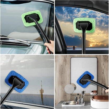 5pcs Microfiber Cleaning Brush Replacement Cloths - Washable & Reusable,  for Car Windshield Wipers, Home Glass, Aquariums
