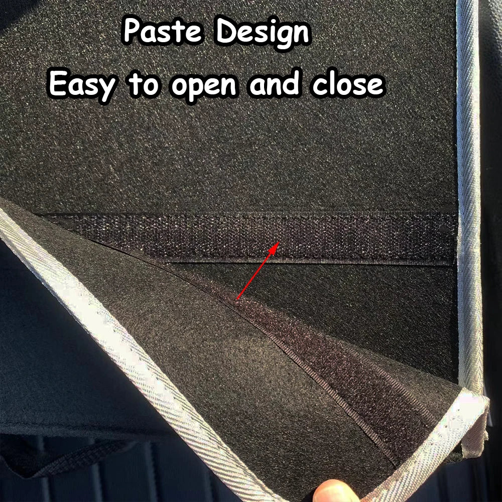 KKJOY Thickened Black Felt Car Trunk Storage Box Folding Debris Sorting Organizer for Vehicle Boot Space