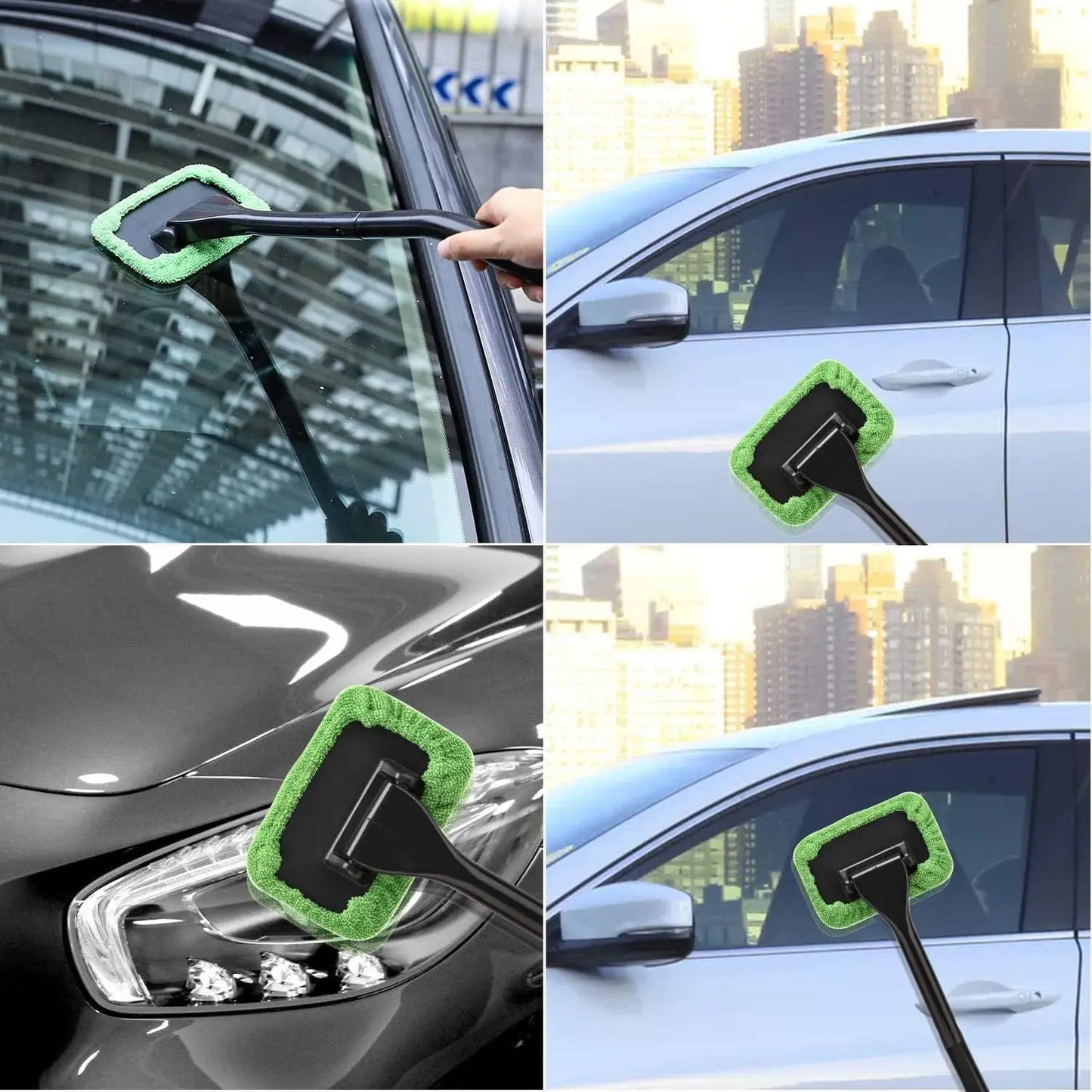 5pcs Microfiber Cleaning Brush Replacement Cloths - Washable & Reusable,  for Car Windshield Wipers, Home Glass, Aquariums
